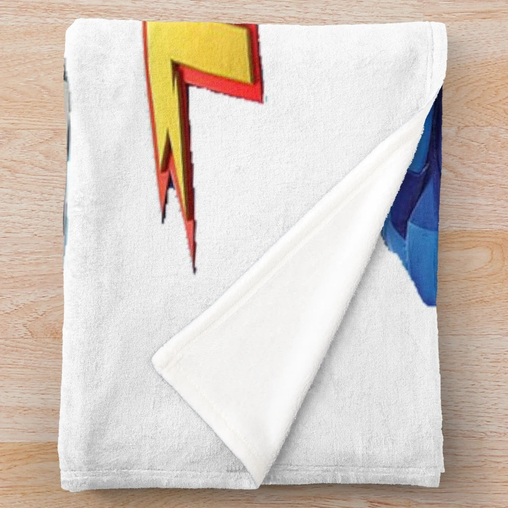 Thundermans-inspired plush blanket featuring the show's logo and characters