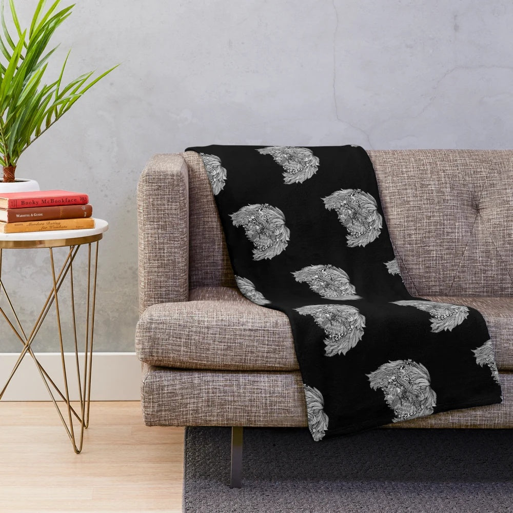 Soft and Plush Tibetan Terrier Doodle Design Blanket
