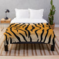 Plush tiger stripes blanket with abstract colors and patterns