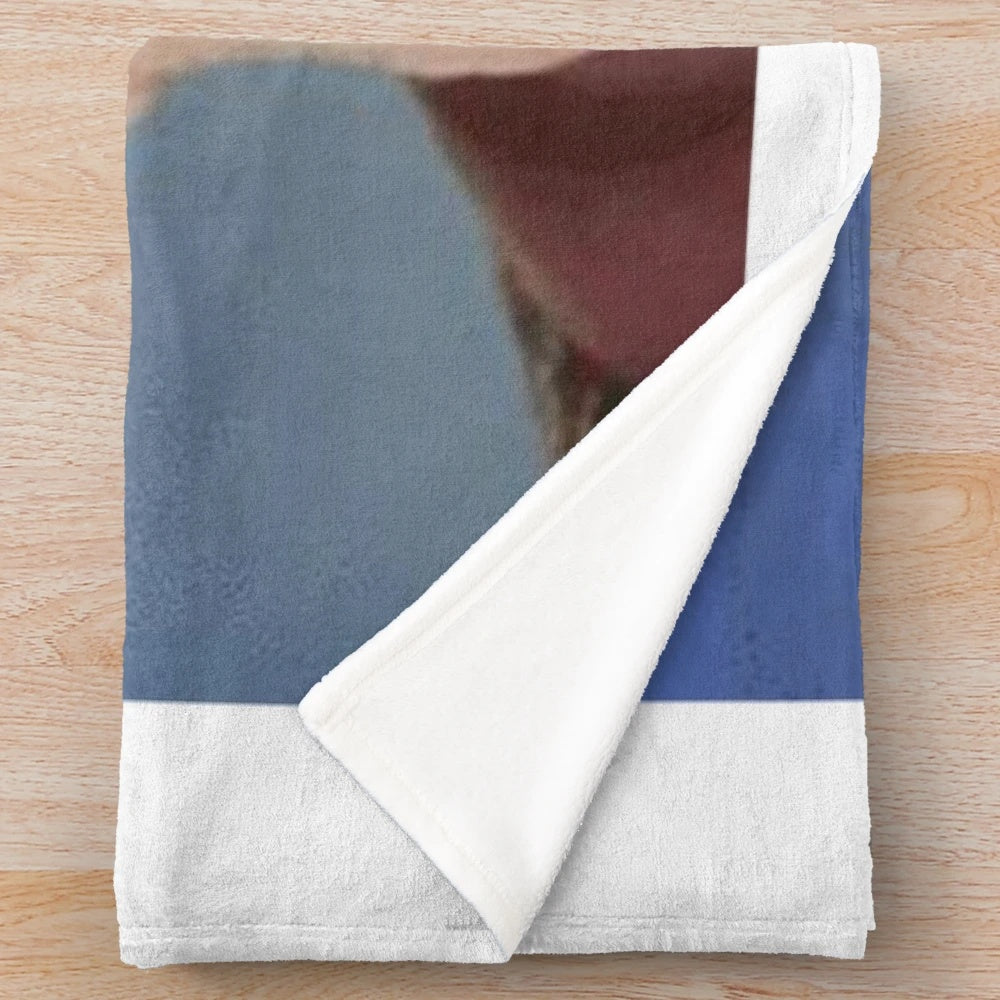 A cozy plush blanket featuring a design inspired by the popular comedy series Tim and Eric