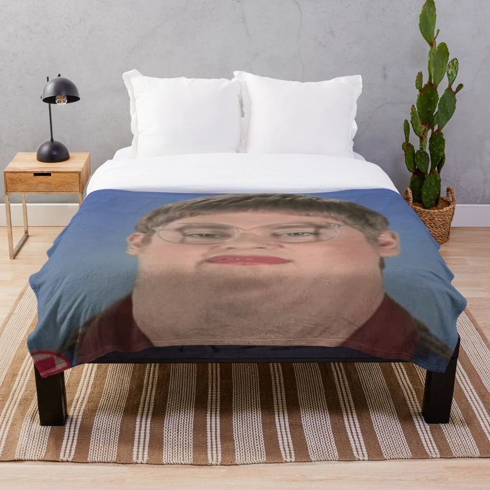 Tim and Eric inspired plush blanket with a cozy, comfortable design