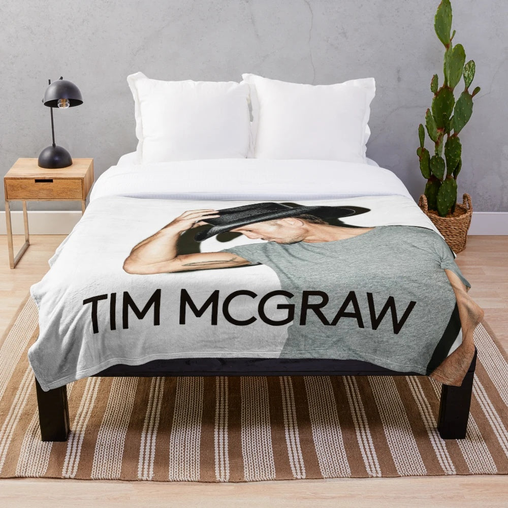 Tim McGraw plush blanket featuring country music star