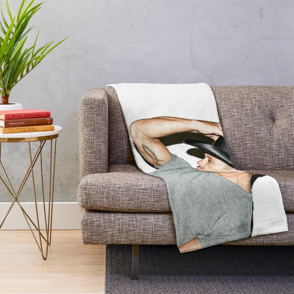 Tim McGraw plush blanket featuring country music star