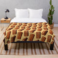 Tim Tam inspired plush blanket with a delicious biscuit and chocolate design