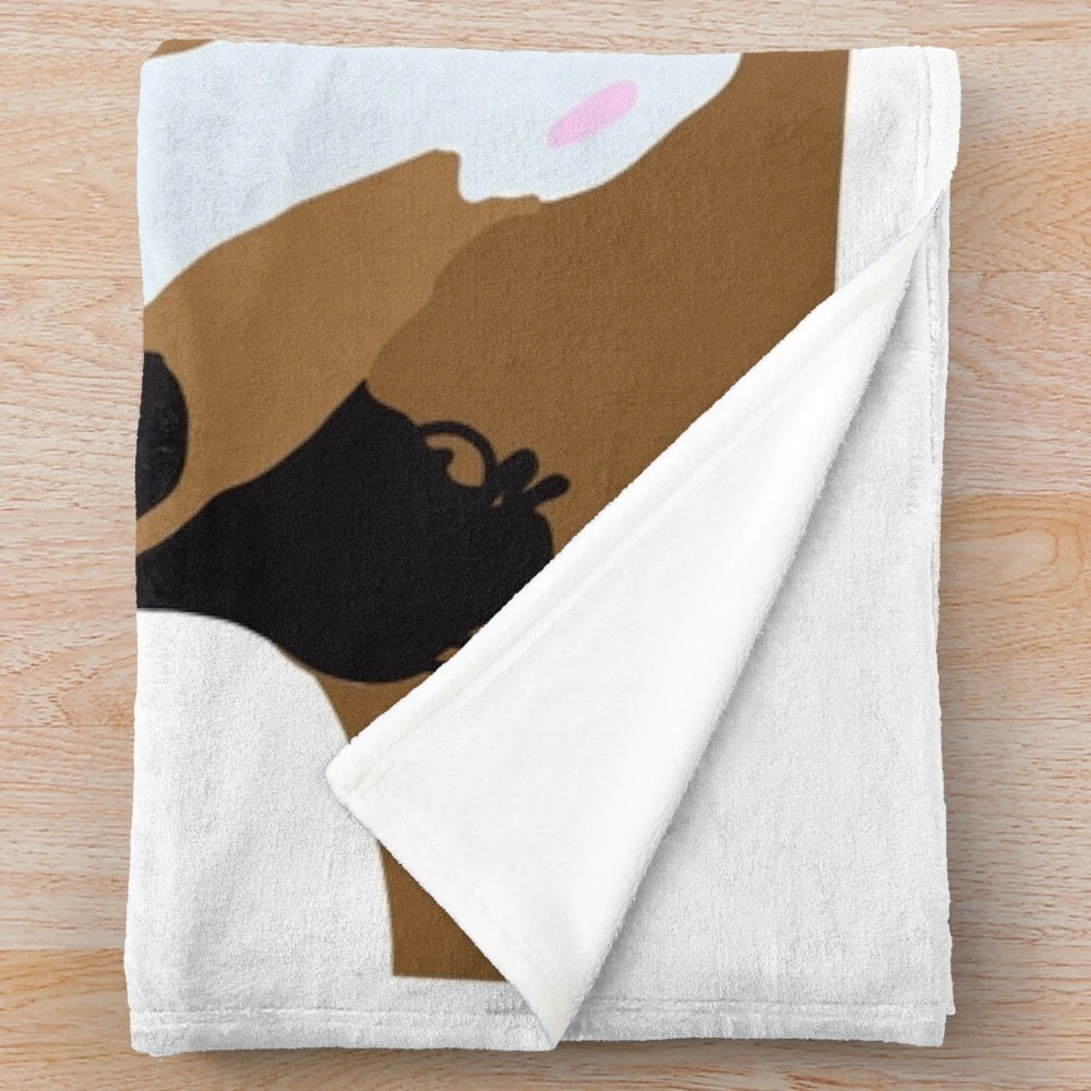Cozy plush blanket featuring a tiny horse design inspired by Timothee Chalamet's SNL appearance