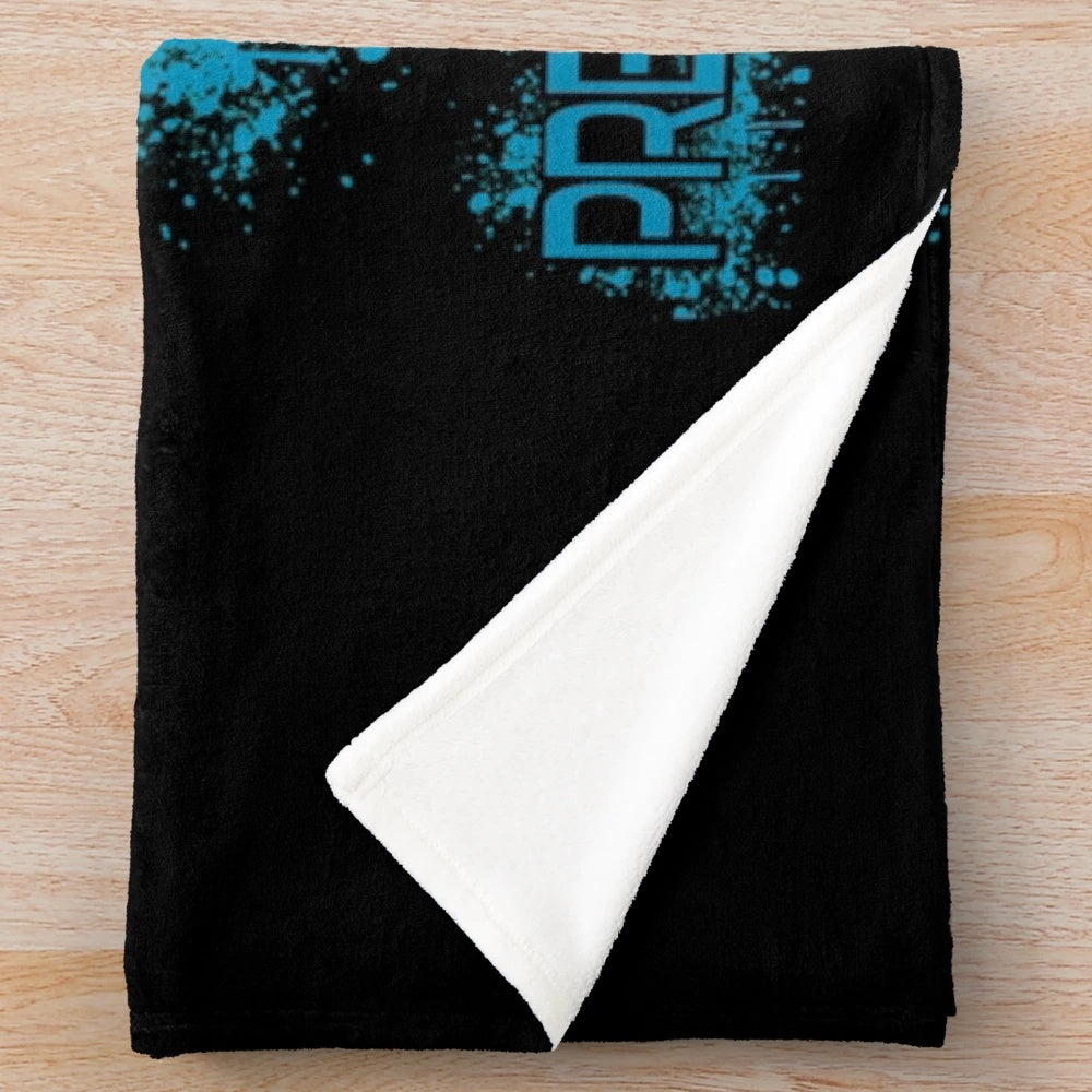 Titanfall-inspired plush blanket with splatter design