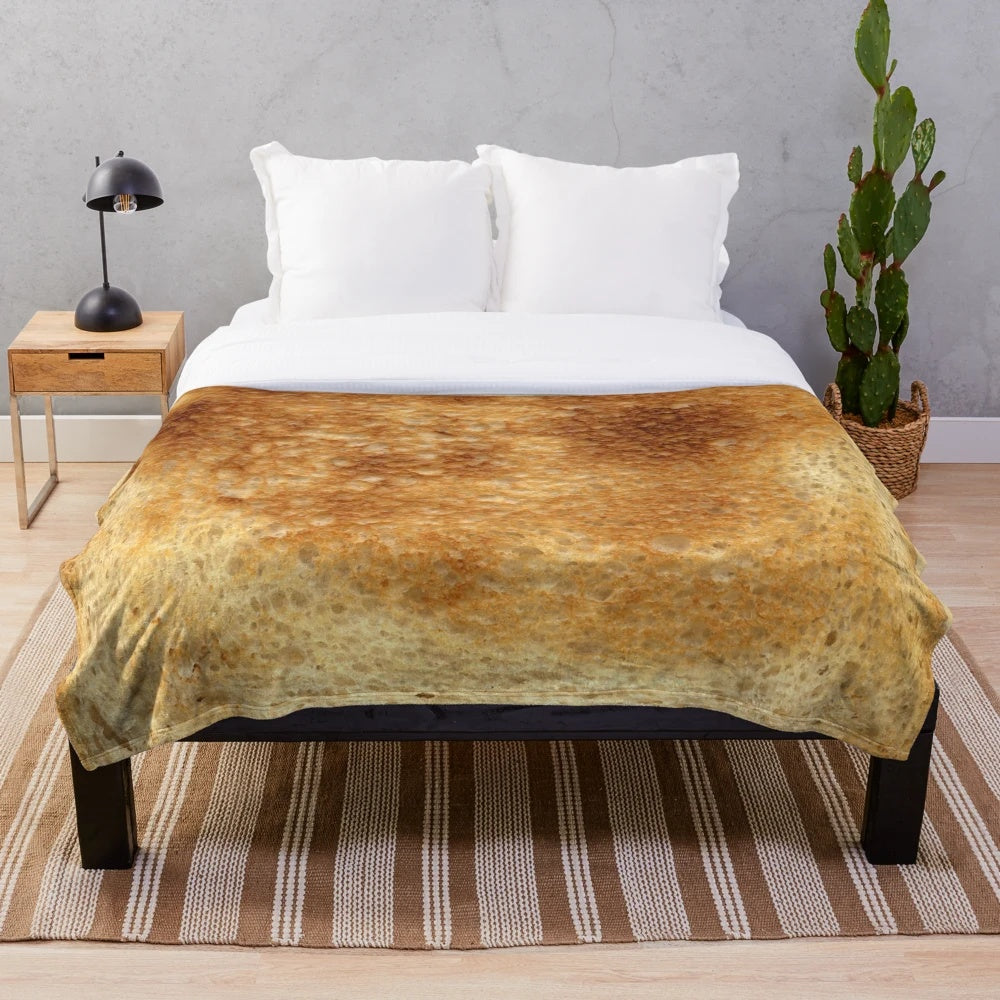 Soft and Cuddly Toast Themed Plush Blanket