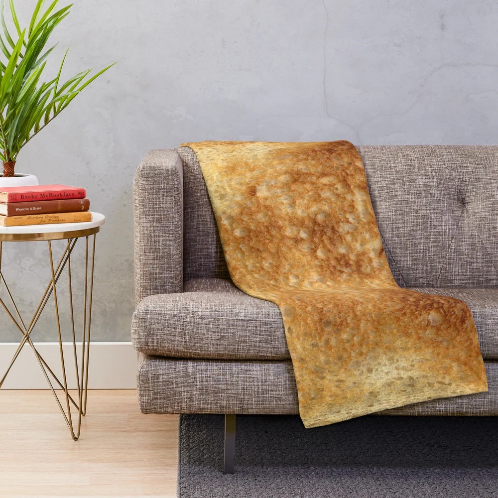 Soft and Cuddly Toast Themed Plush Blanket