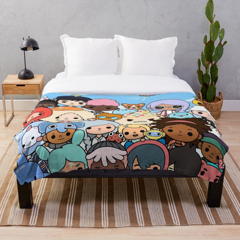 Toca Boca Inspired Plush Blanket