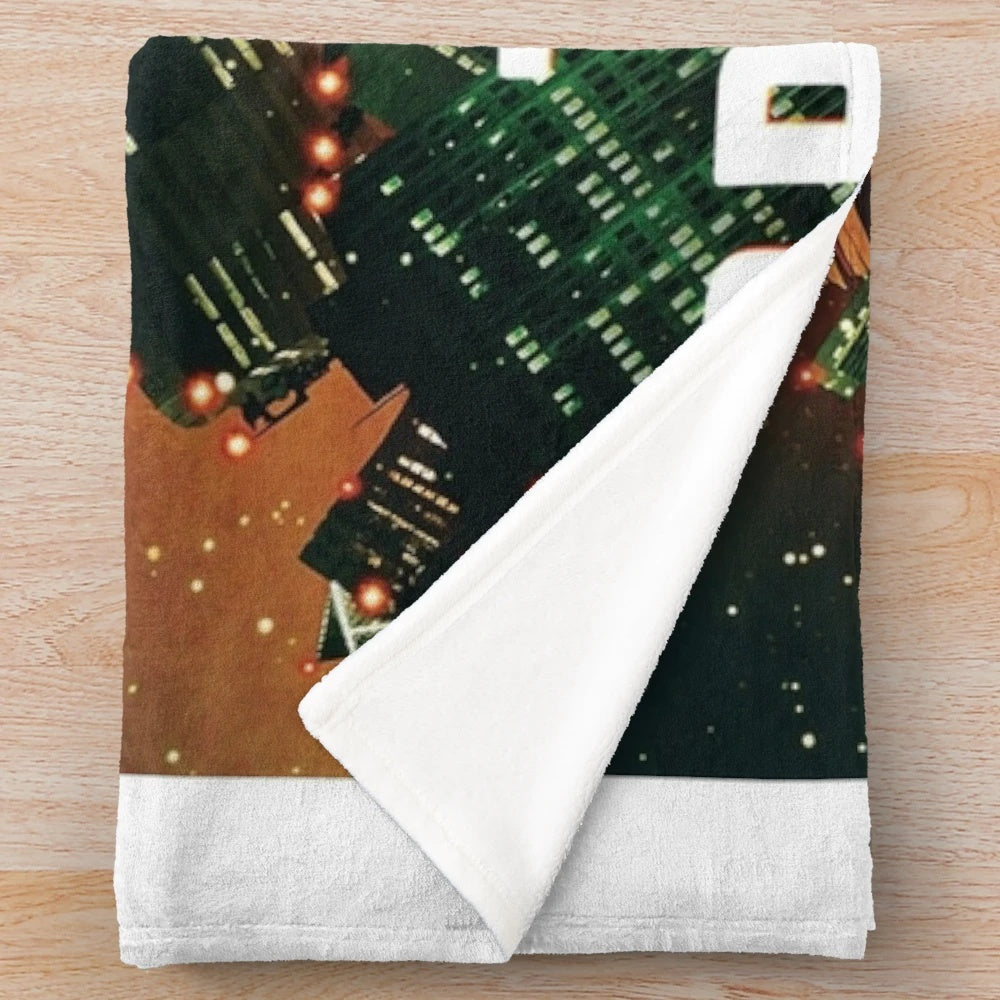 Tokyo Godfathers-inspired plush blanket with anime characters