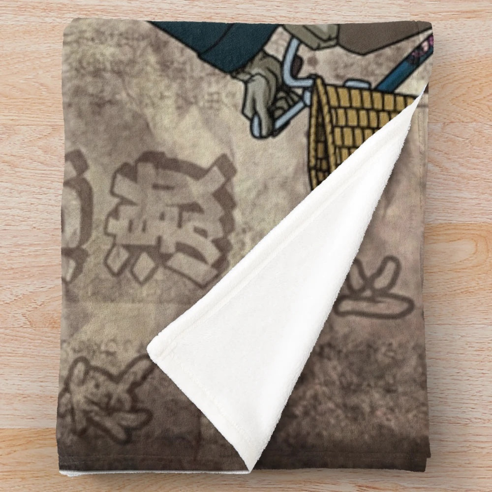 Tokyo Godfathers inspired plush blanket