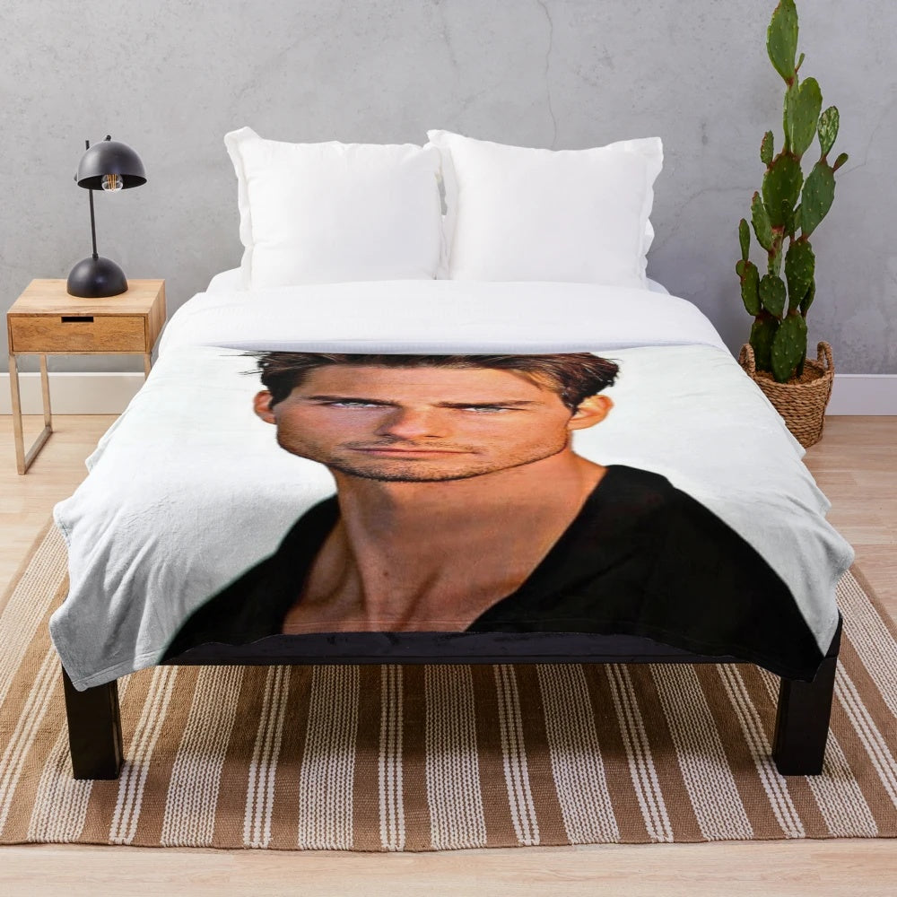 Tom Cruise inspired plush blanket for cozy home decor