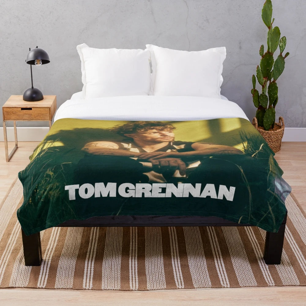 Tom Grennan-inspired plush blanket for cozy summer evenings