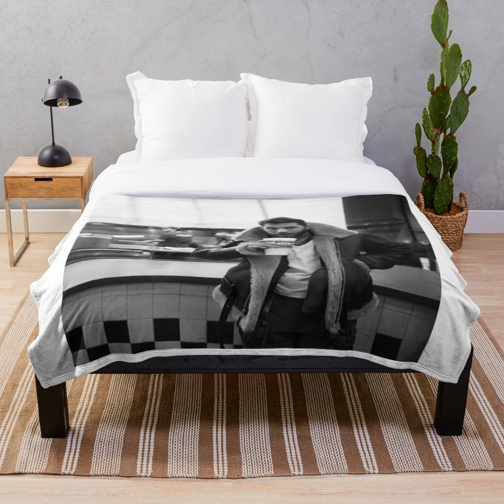 Tom Hardy inspired plush blanket with actor's likeness