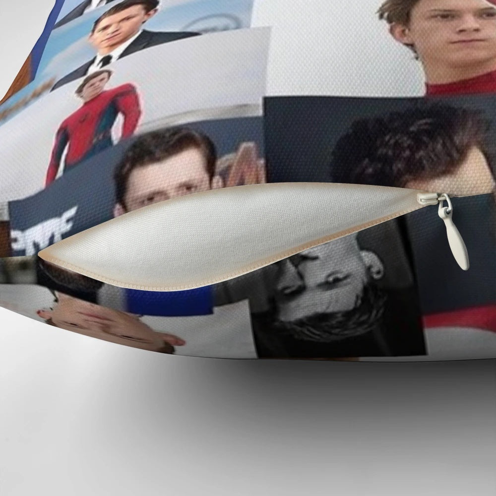 Soft, cuddly Tom Holland blanket, stickers, and pillow featuring the popular Spider-Man actor.