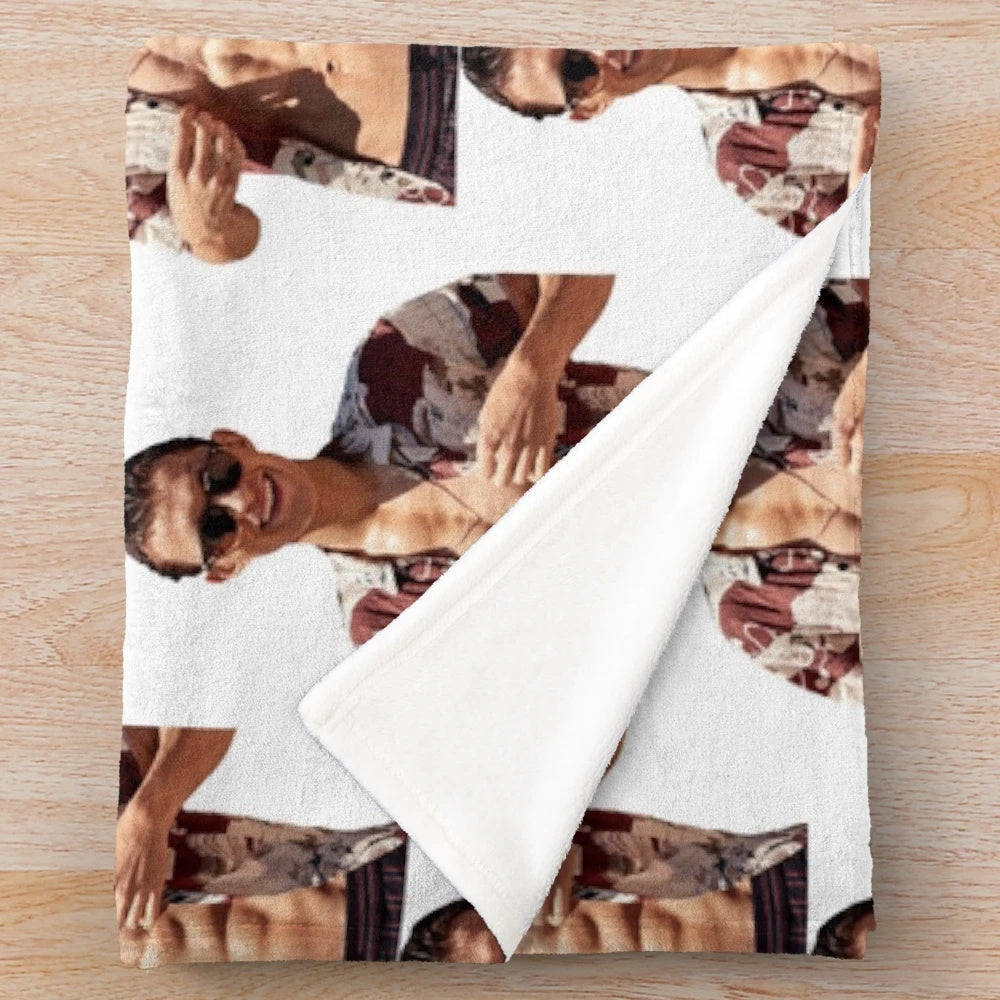 Tom Holland inspired plush blanket featuring the Spider-Man suit