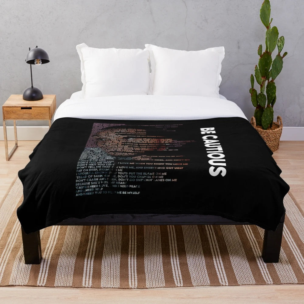 Toosii inspired plush blanket featuring the rapper's name and typography