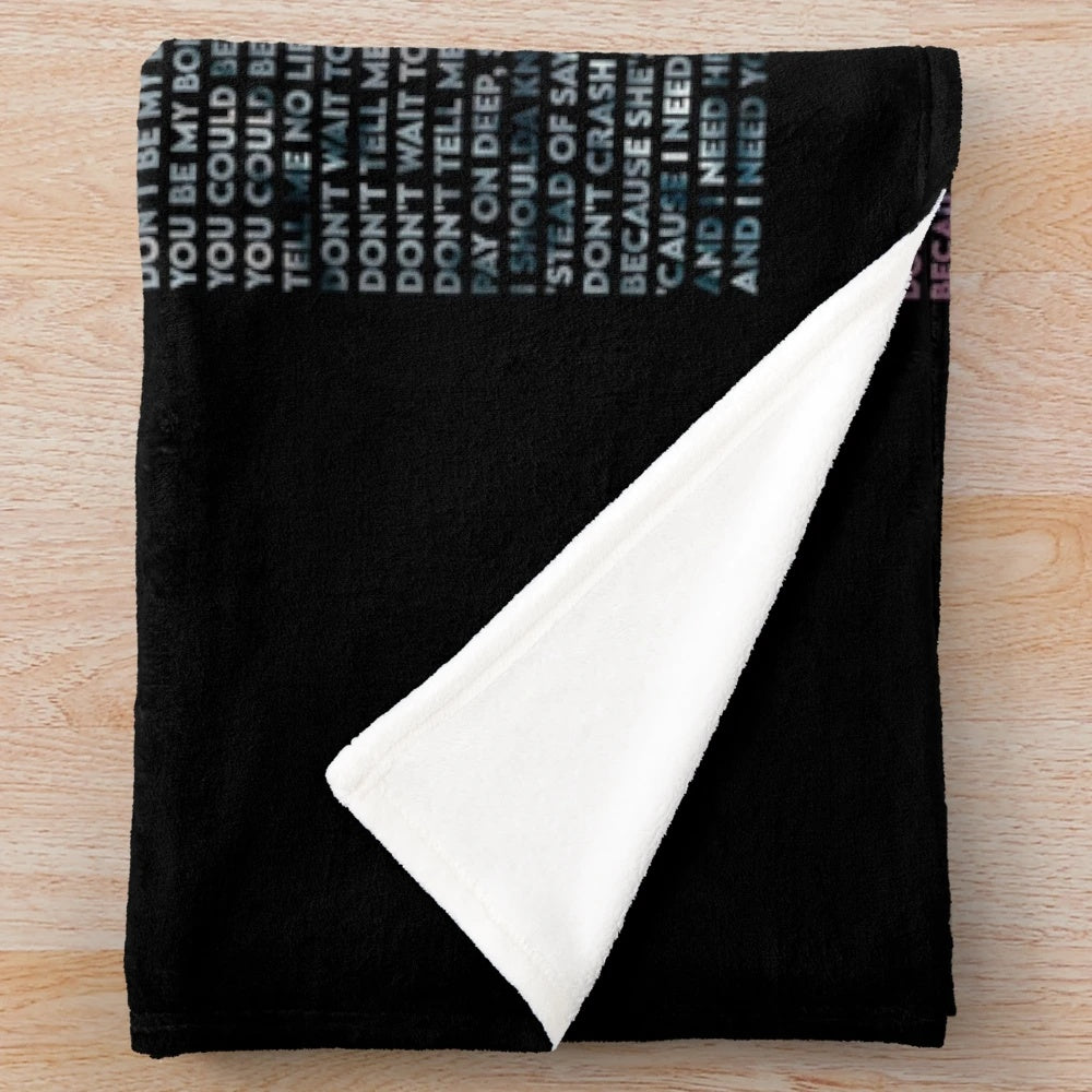 Toosii inspired plush blanket featuring the rapper's name and typography
