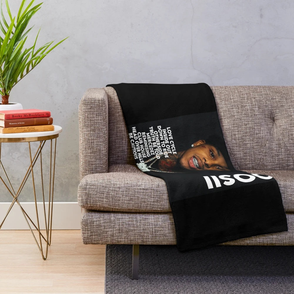 Toosii Plush Blanket featuring typography art design