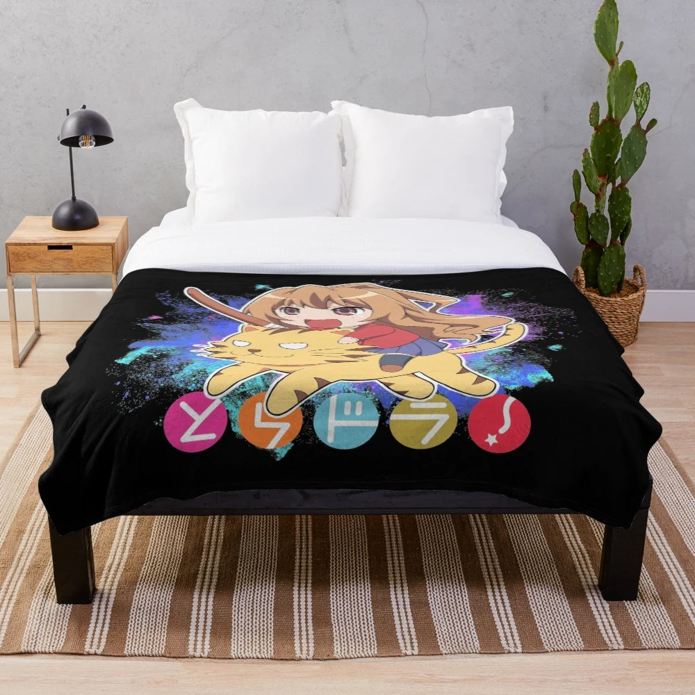 Toradora Anime Plush Blanket Featuring Taiga Aisaka