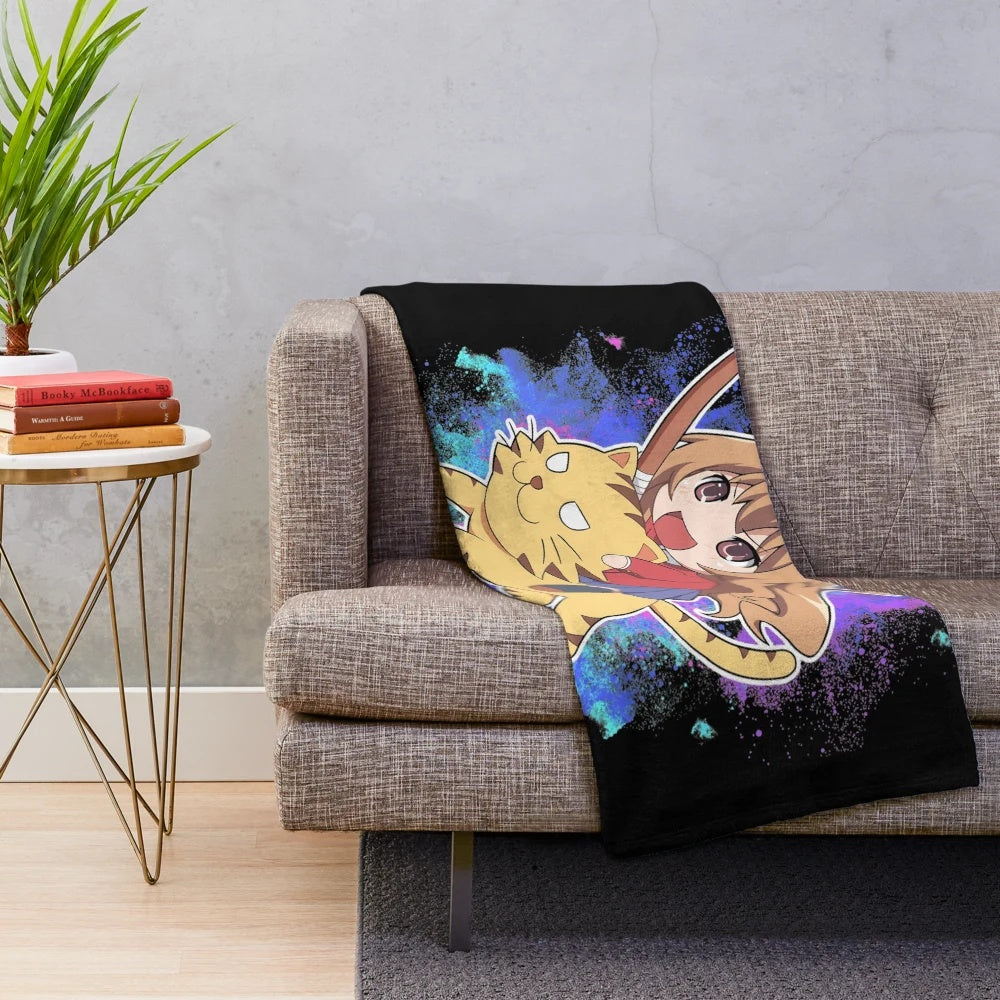 Toradora Anime Plush Blanket Featuring Taiga Aisaka