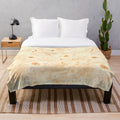 Soft and plush blanket featuring a realistic tortilla print design