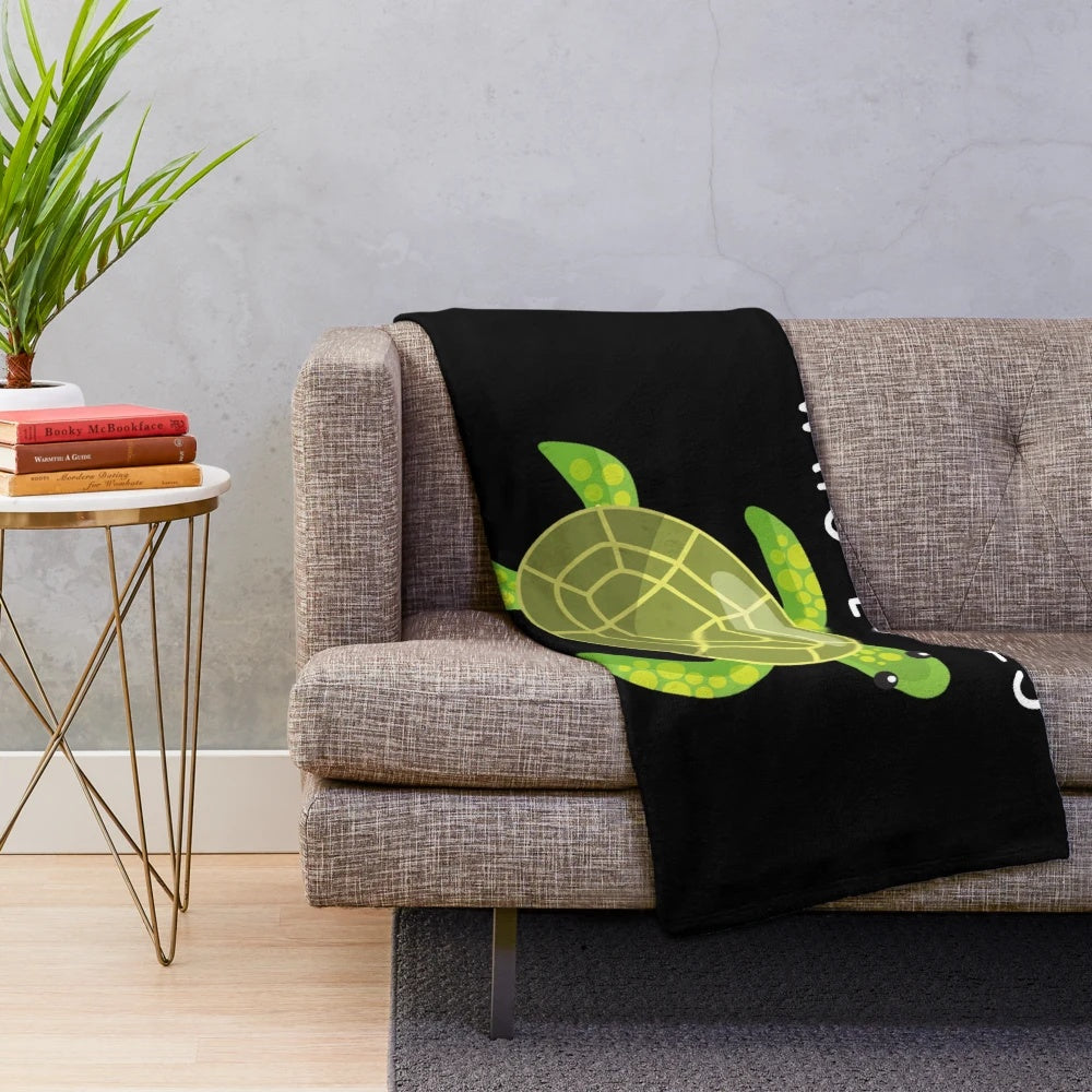 Soft and cuddly plush blanket featuring a cute tortoise design, perfect for tortoise lovers