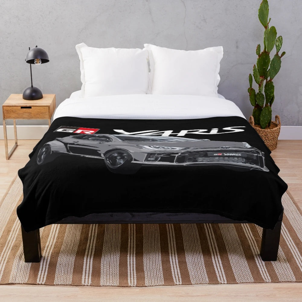 Toyota GR Yaris Plush Blanket in Black