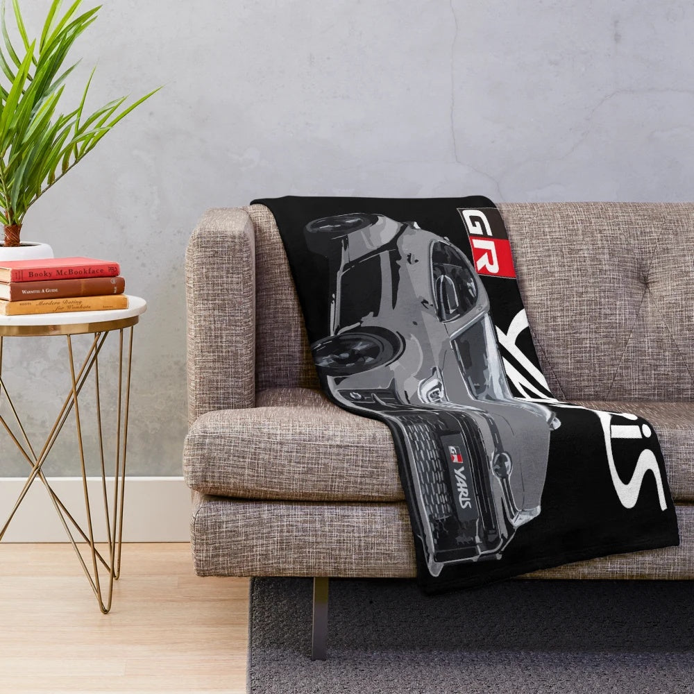 Toyota GR Yaris Plush Blanket in Black