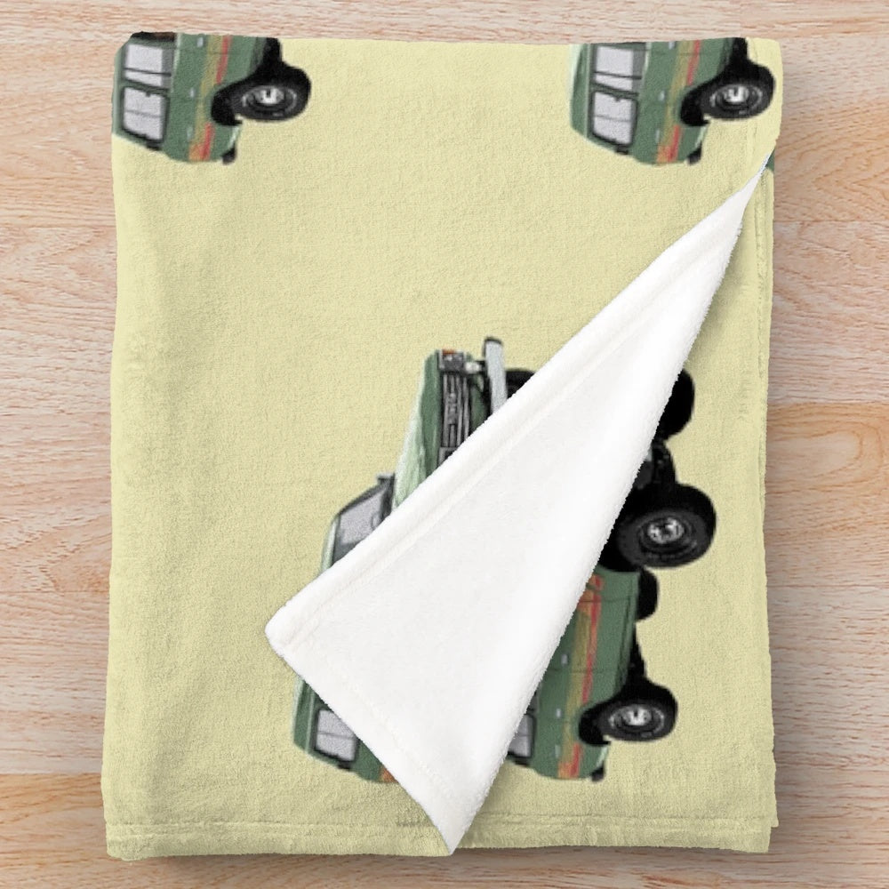 Toyota Land Cruiser 60 Series Plush Blanket for Outdoor Enthusiasts