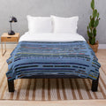 Plush blanket with train and locomotive design