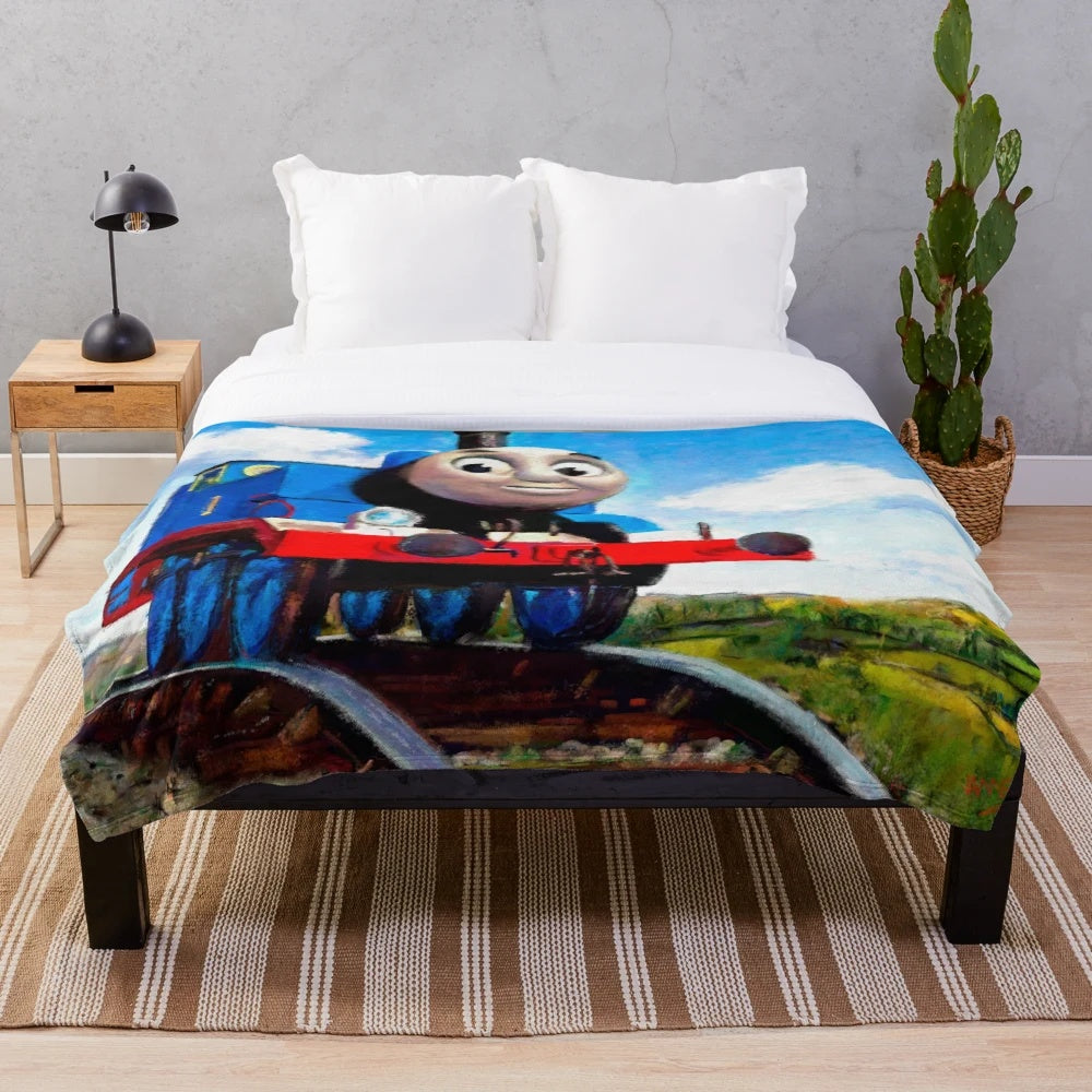 Thomas the Tank Engine themed plush blanket