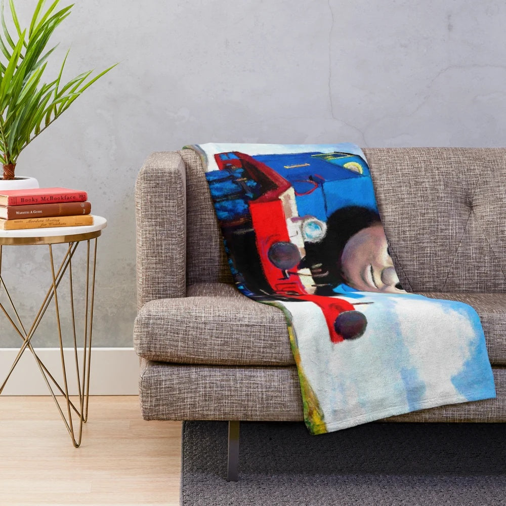 Thomas the Tank Engine themed plush blanket