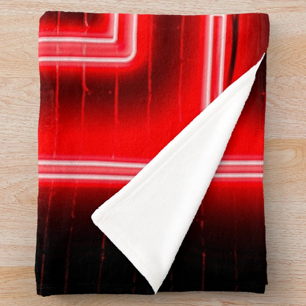 Trap House Inspired Plush Blanket with Neon Sign Design