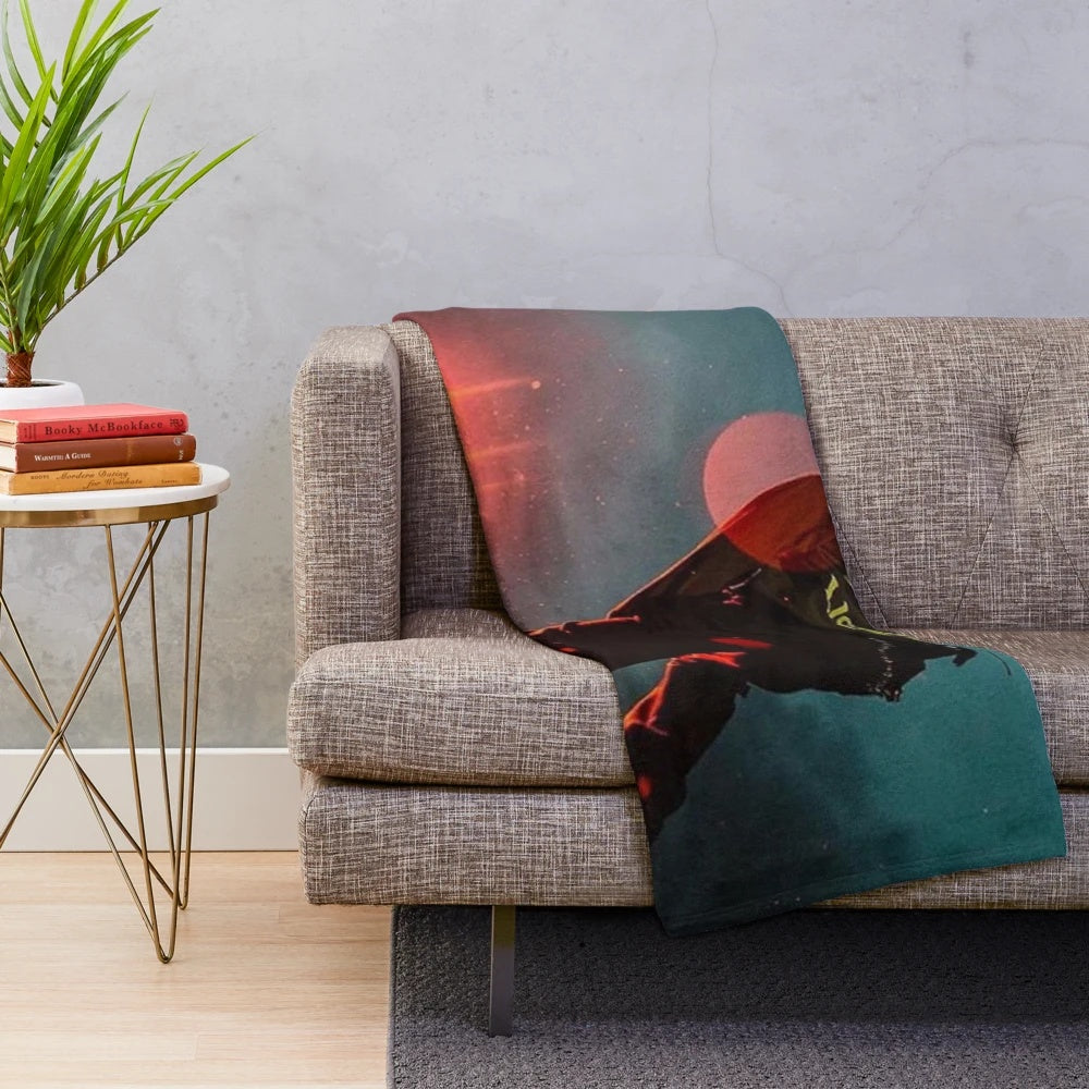 Travis Scott inspired plush blanket with concert theme