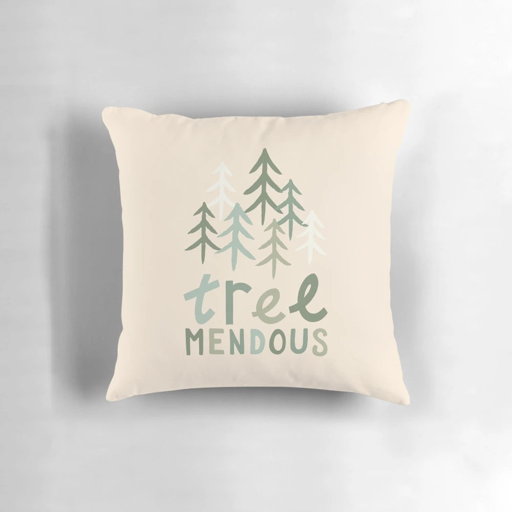 A plush, tree-themed pillow perfect for nature enthusiasts and outdoor adventures.