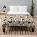 Treeing Walker Coonhound on a tan plush blanket