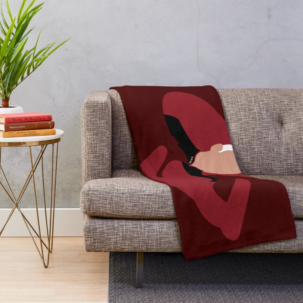 A plush, cozy blanket featuring the iconic Captain Picard from Star Trek: The Next Generation