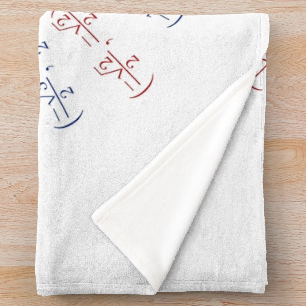 Soft, plush blanket featuring a detailed unit circle design