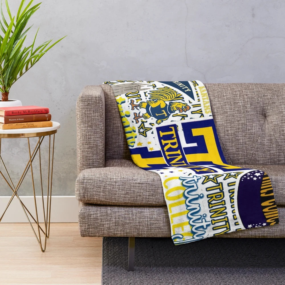 Trinity College Plush Blanket with Bantams Logo