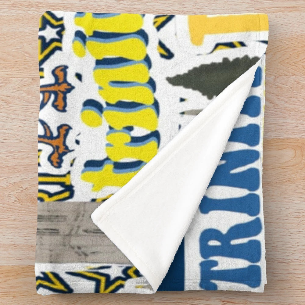 Trinity College Plush Blanket with Bantams Logo