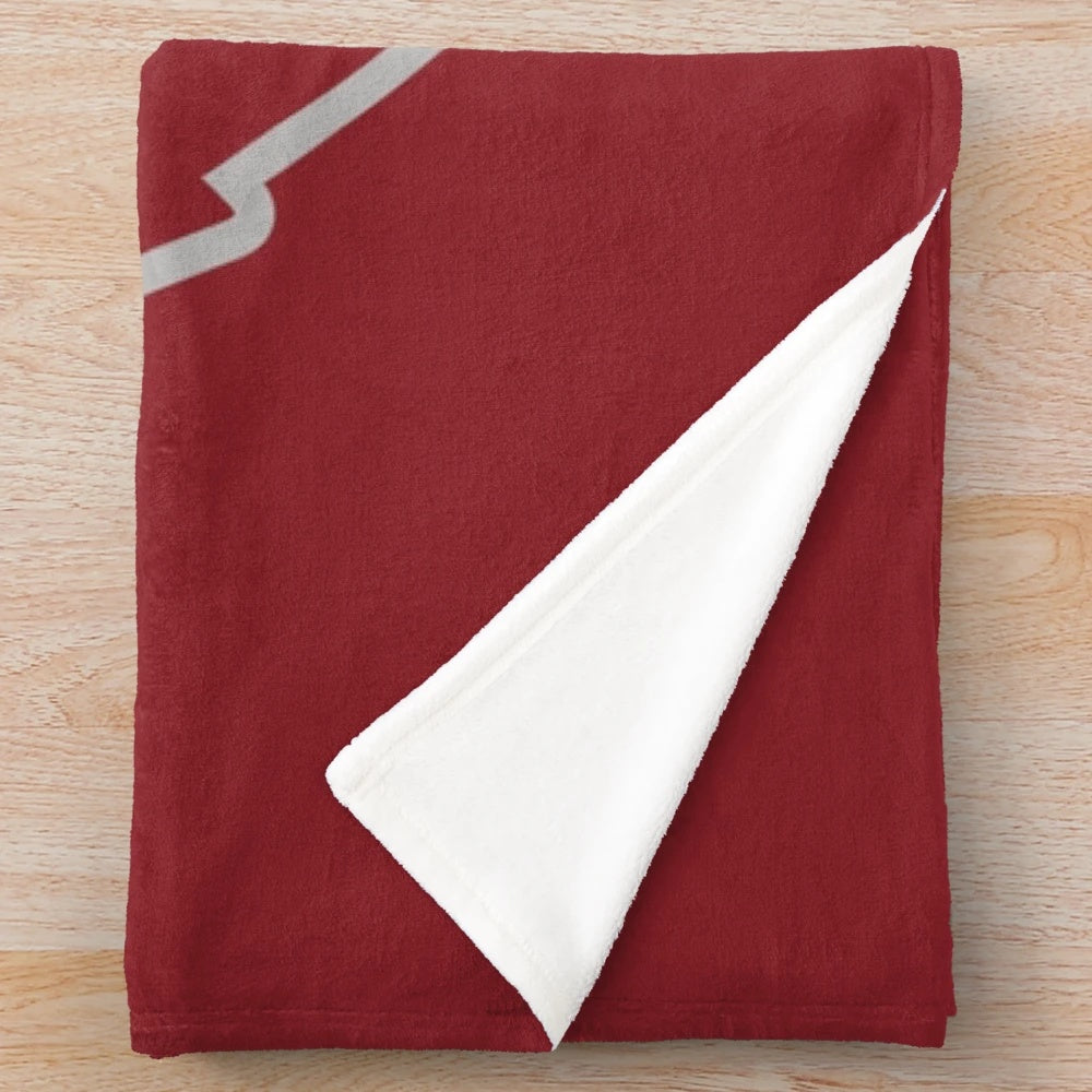 Trinity University Plush Blanket with Ice Hockey Design