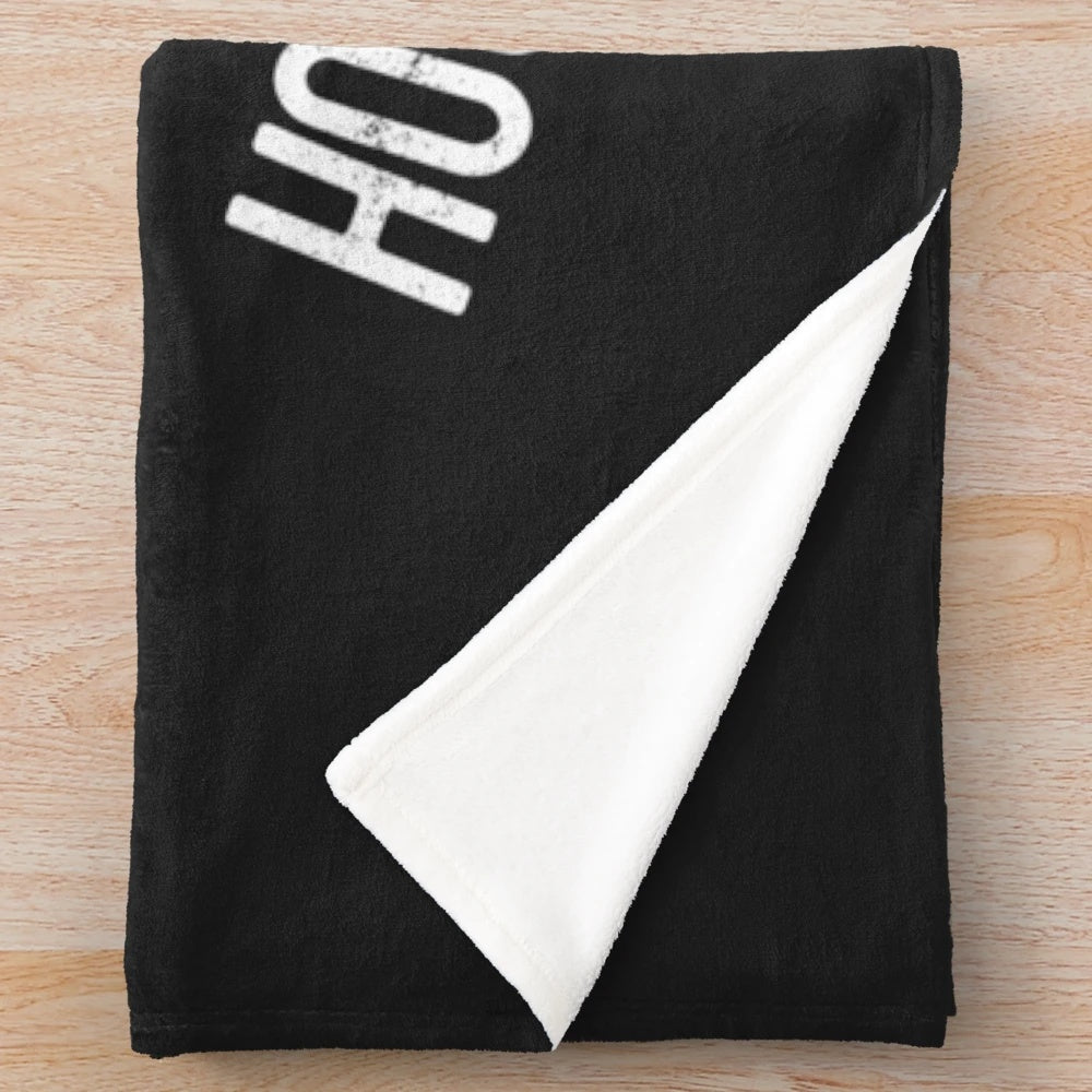 Plush blanket with "Eat Tacos & Host Podcasts" design for true crime podcast fans