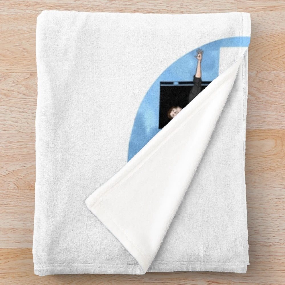 Truman Show-themed plush blanket featuring the main character
