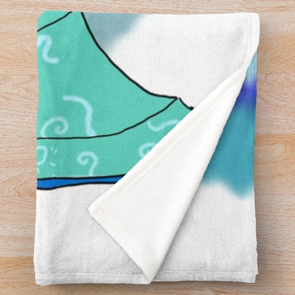 Tsunami-inspired plush blanket featuring dragon designs