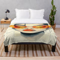 Soft and luxurious TuLips plush blanket featuring vibrant moor-inspired artwork
