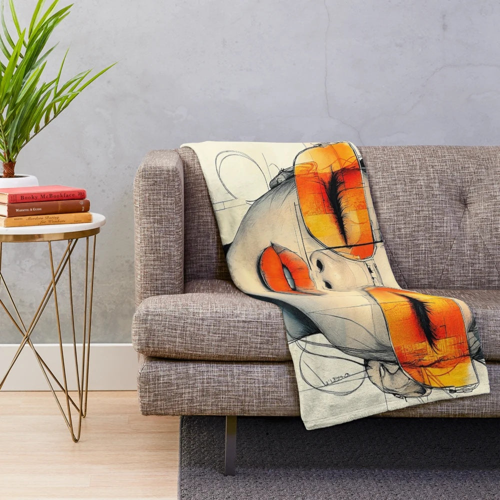 Soft and luxurious TuLips plush blanket featuring vibrant moor-inspired artwork