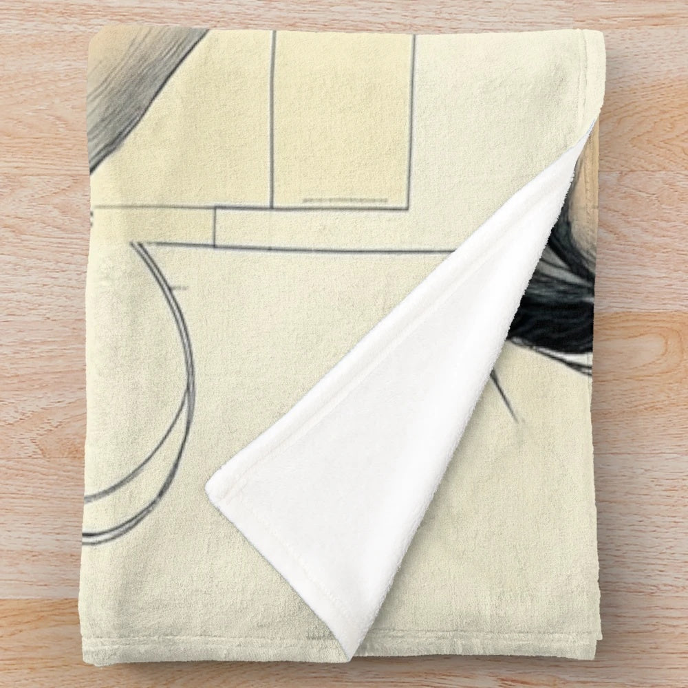 Soft and luxurious TuLips plush blanket featuring vibrant moor-inspired artwork