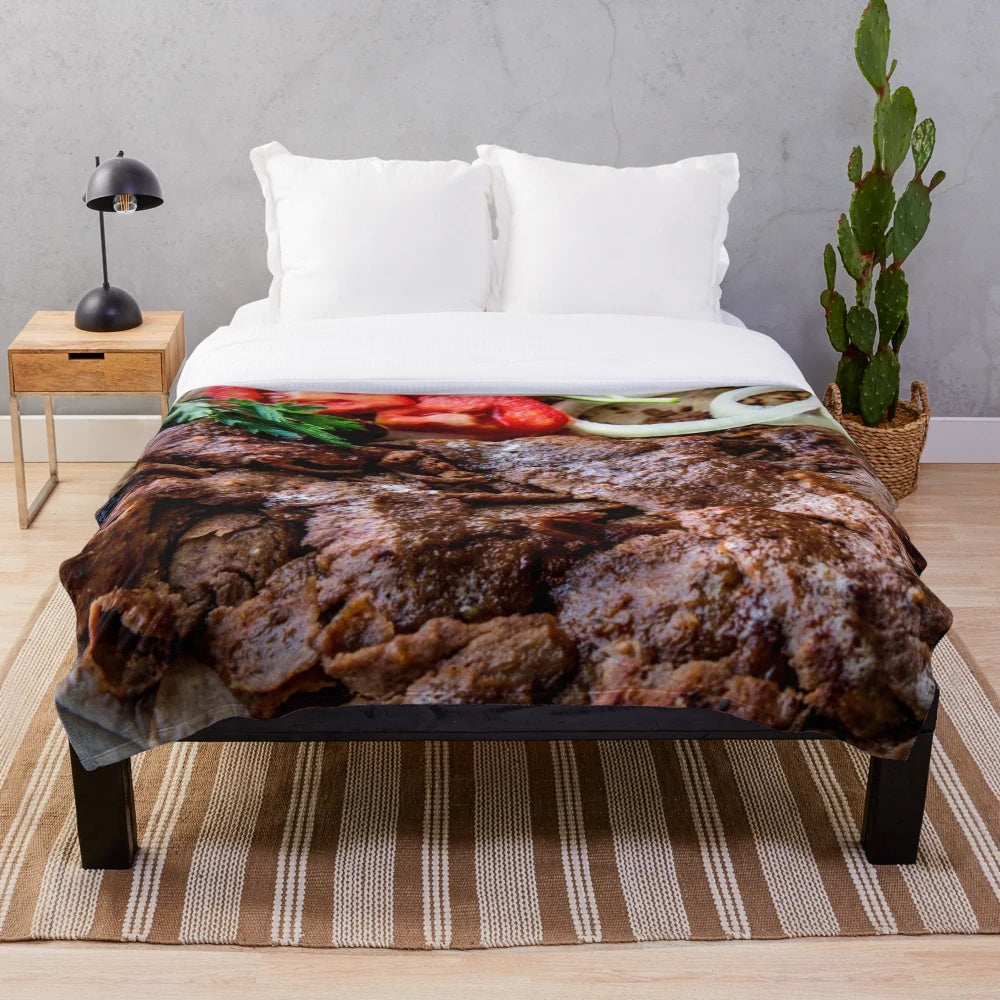 Turkish doner kebab plush blanket