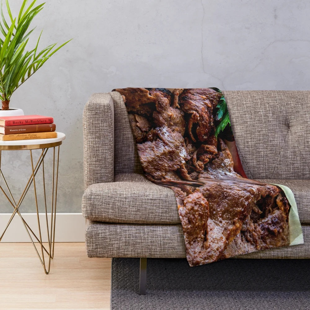 Turkish doner kebab plush blanket